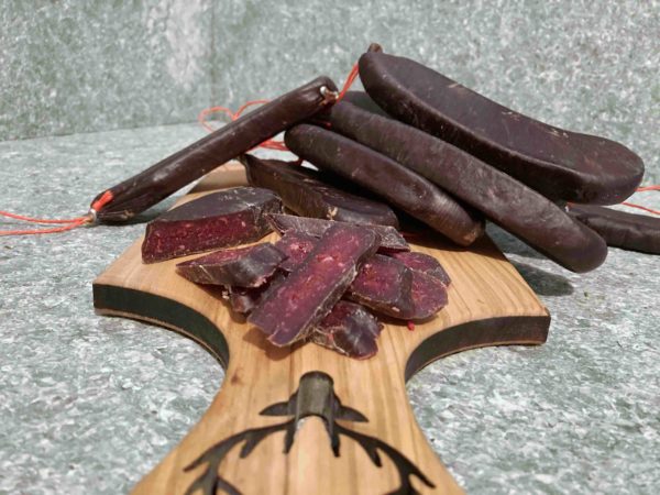 Hirschsalsiz "Fitness", ohne Schweinefleisch, geräuchert
